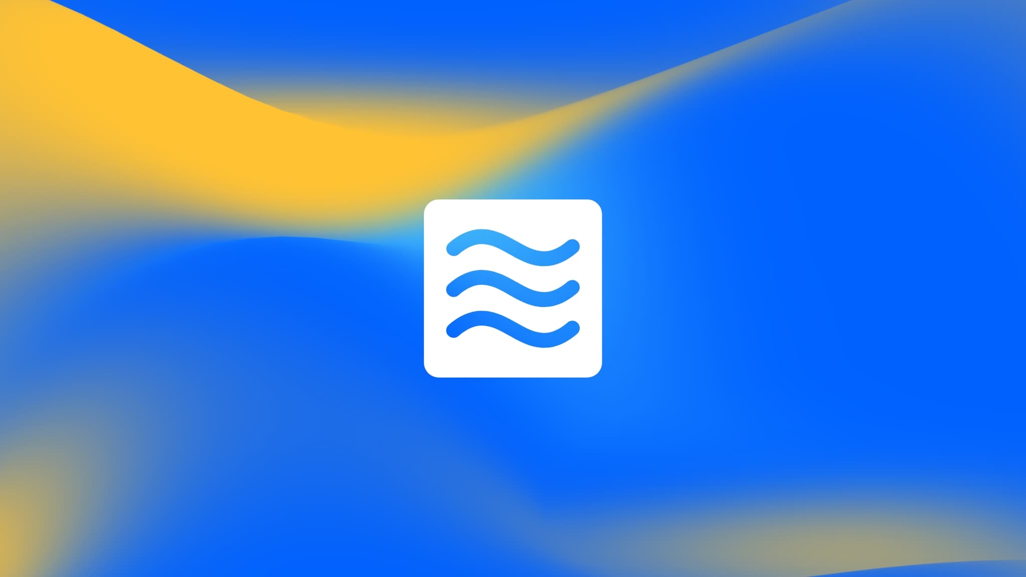 Wellen-Icon auf blau-orangem Farbverlauf als Symbol für das Tool WAVE